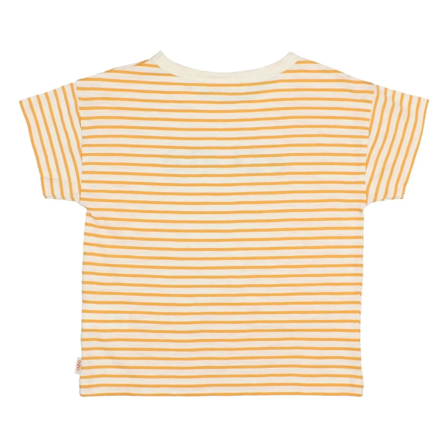 Búho - Camiseta de Algodón Orgánico Gelato a Rayas | Amarillo