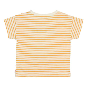 Búho - Camiseta de Algodón Orgánico Gelato a Rayas | Amarillo