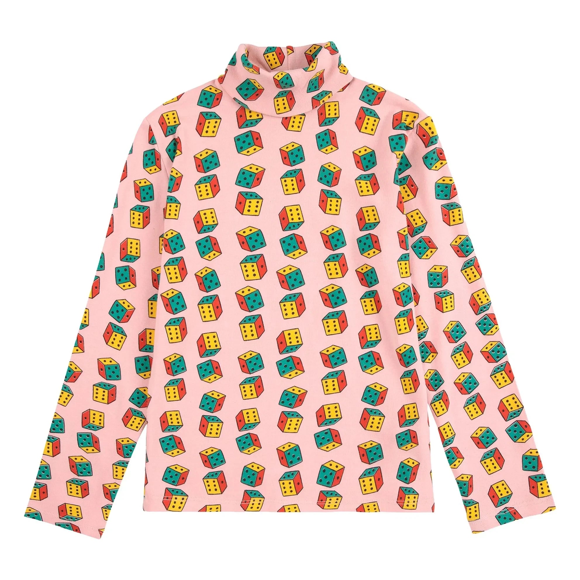 Bobo Choses - Cuello alto de algodón orgánico Dice Fish | Rosa