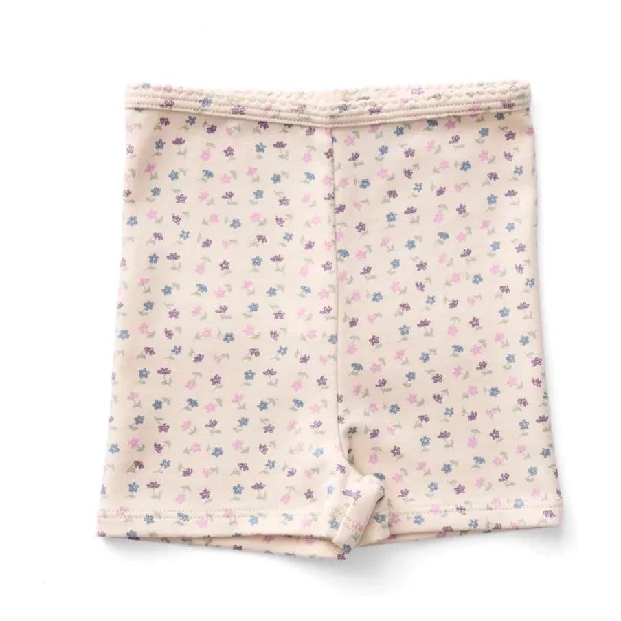 Soor Ploom - Shorts de algodón orgánico con estampado floral | Blanco roto