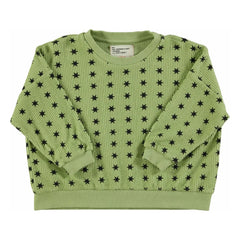 Piupiuchick - Sudadera de estrellas de canalé de algodón orgánico | Verde