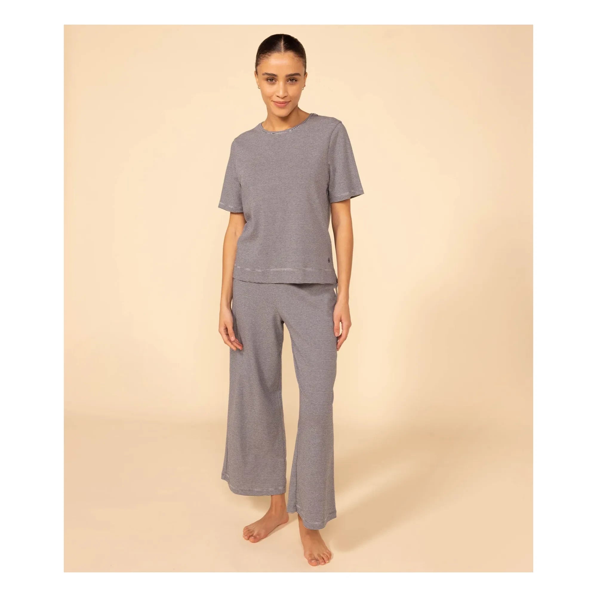 Petit Bateau - Conjunto de Pijama Milleraies - Colección Mujer | Azul marino