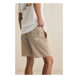Rhythm - Shorts estampados de mermelada a rayas | Beige Oscuro