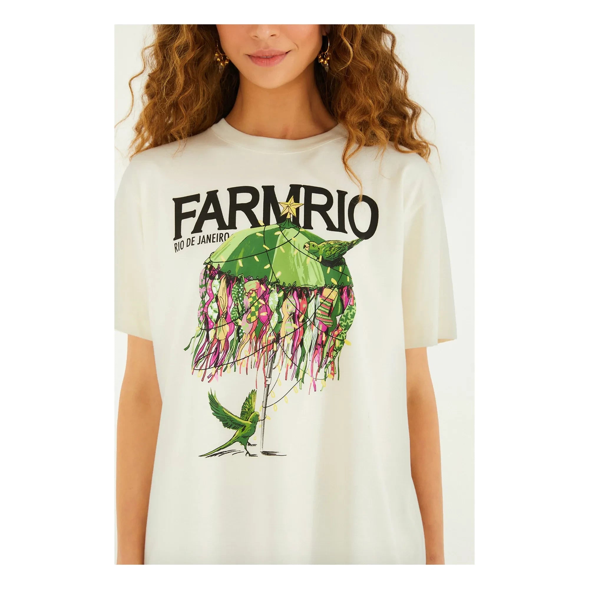 Farm Rio - Camiseta Xmas Kinis | Crudo