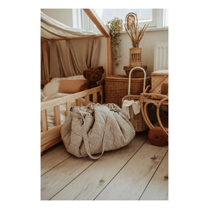 Play and Go - Bolsa/alfombra pequeña para niños Noomad - Rayas | Azul