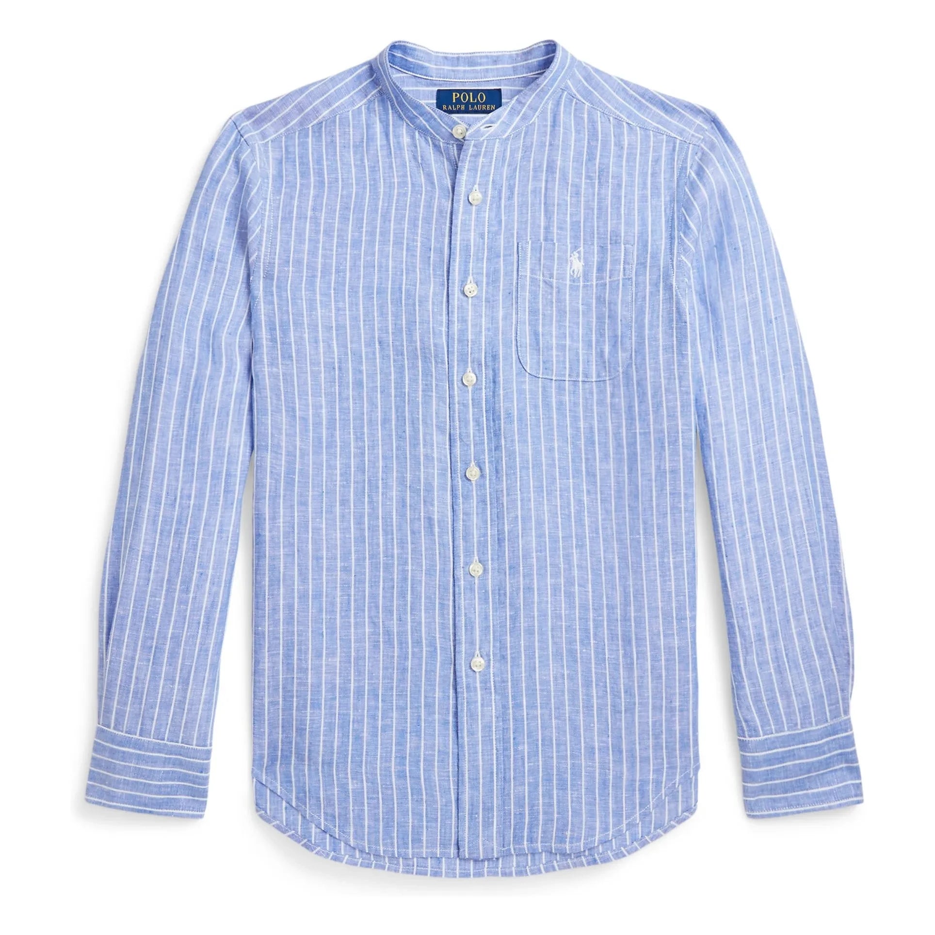 Ralph Lauren - Camisa de lino a rayas | Azul