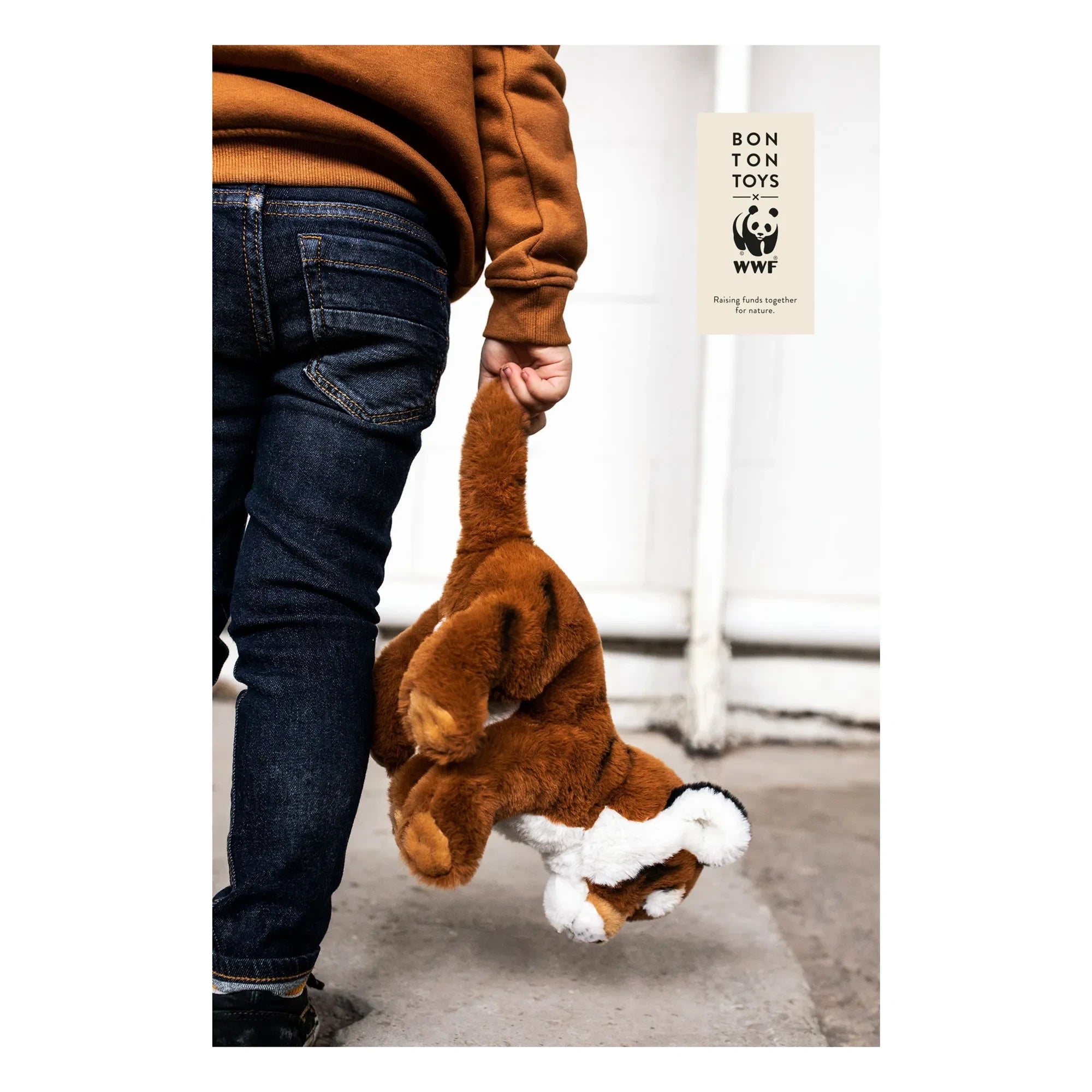 Bon Ton Toys - WWF - Peluche tigre | Marrón claro