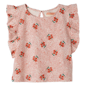 Fabula - Blusa de manga con volantes | Rojo