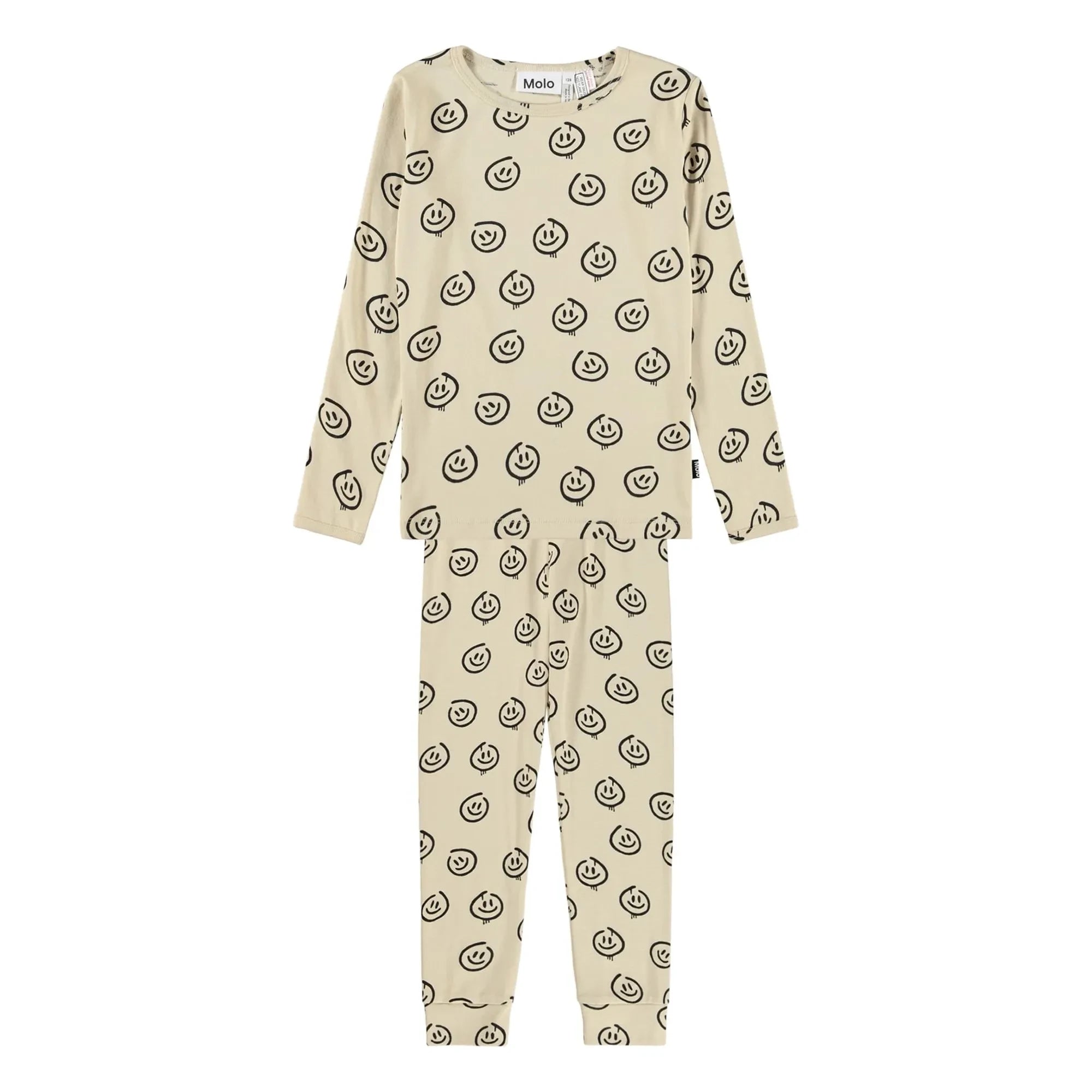 Molo - Pijama de algodón orgánico Lue Smiley | Amarillo pálido