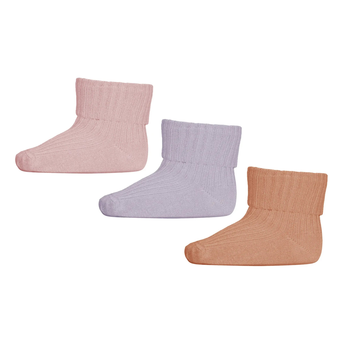 Mp Denmark - Set de 3 pares de calcetines de algodón acanalado | Morado