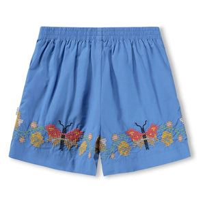 Molo - Ally Butterflies Shorts de Algodón Orgánico | Azul