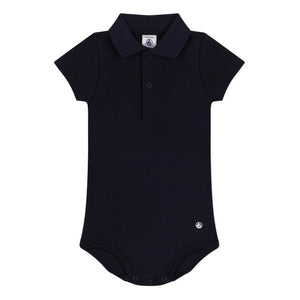 Petit Bateau - Body con cuello alto | Azul marino