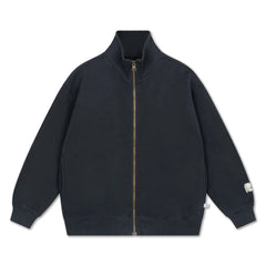 Repose AMS - Organik Pamuklu Fermuarlı Sweatshirt | Siyah