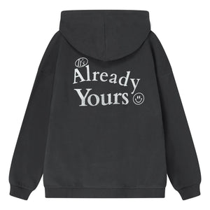 Cos I Said So - Sudadera de algodón orgánico Happy Face con caracoles | Negro