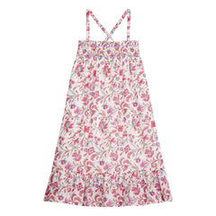 Louise Misha - Vestido sin tirantes de algodón orgánico Marceline Fleurie | Rosa