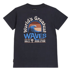 Tumble N'Dry - Camiseta de algodón orgánico Bondi Beach | Azul Oscuro