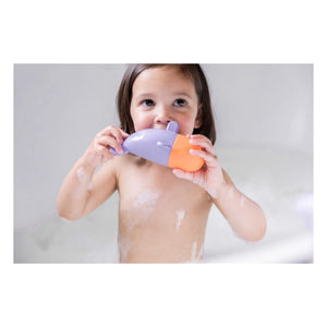 Quut - Juguete de baño Squeezi Whale | Lila