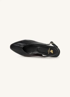 Bobbies - Anouk Zapatos de Cuero Trenzados | Negro