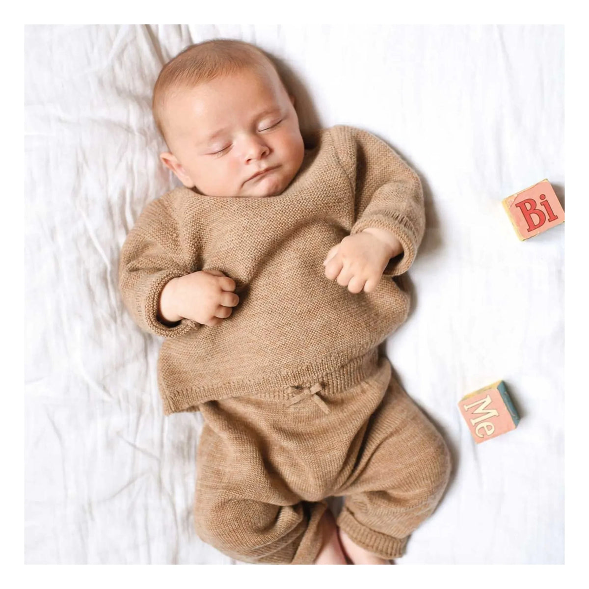 Lililotte - Jersey y Sarouel de Lana Heather | Beige jaspeado