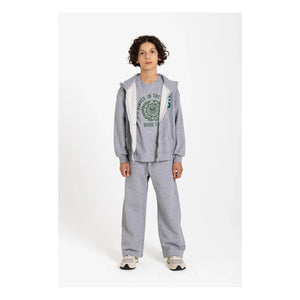 Finger in the nose - Sudadera de algodón orgánico Harlan | Gris jaspeado