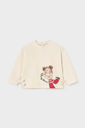 Blusa de algodón y elastano de manga larga para niños Mayoral