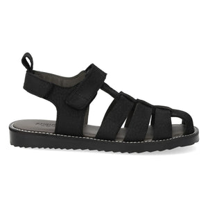Angulus - Sandalias de nobuk de durazno | Negro