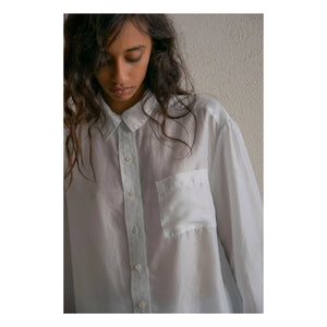 THEAVANT - Camisa de hombre de seda Pongee | Azul claro