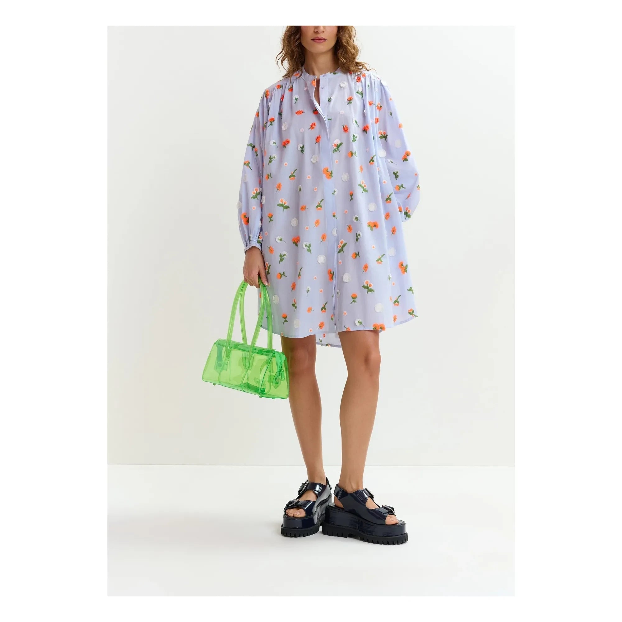 Essentiel Antwerp - Vestido Jalen bordado | Azul claro