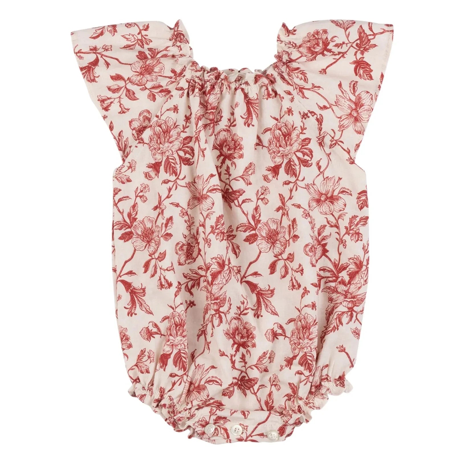Babe & Tess - Mono de lino Caterina Fleurie | Rosa empolvado