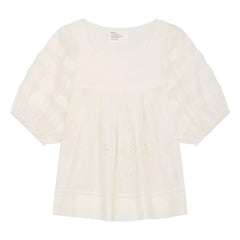 Leon & Harper - Blusa Cindie de Algodón Orgánico | Blanco