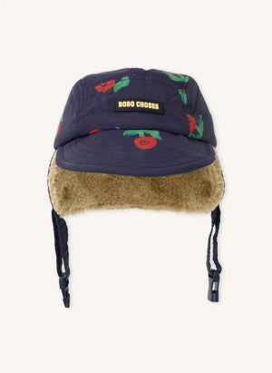 Bobo Choses - Flowered Sherpa Gorro Fibras recicladas | Azul marino