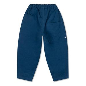 Repose AMS - Pantalón Ancho Ajustable de Algodón Orgánico | Azul