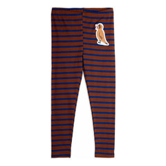 Mini Rodini - Leggings de Algodón Orgánico con Estampado de Pájaros | Marrón