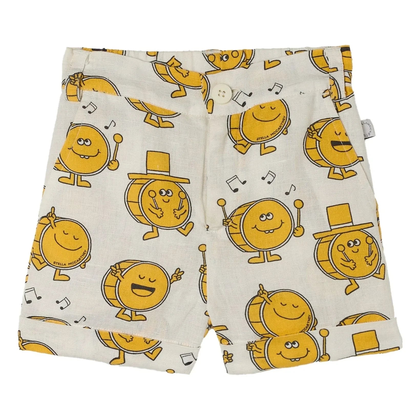 Stella McCartney Kids - Pantalones cortos de lino y algodón orgánico | Marfil