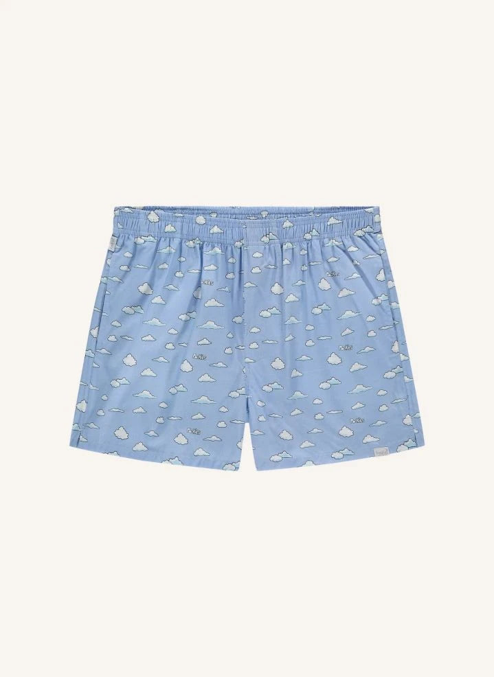 Pockies - "Clouds" Boxer Corto | Azul Claro