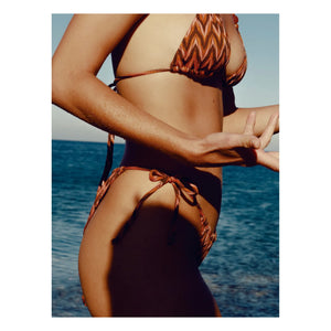 Icone - Brigitte Chevron Parte Superior de Bikini | Melocotón