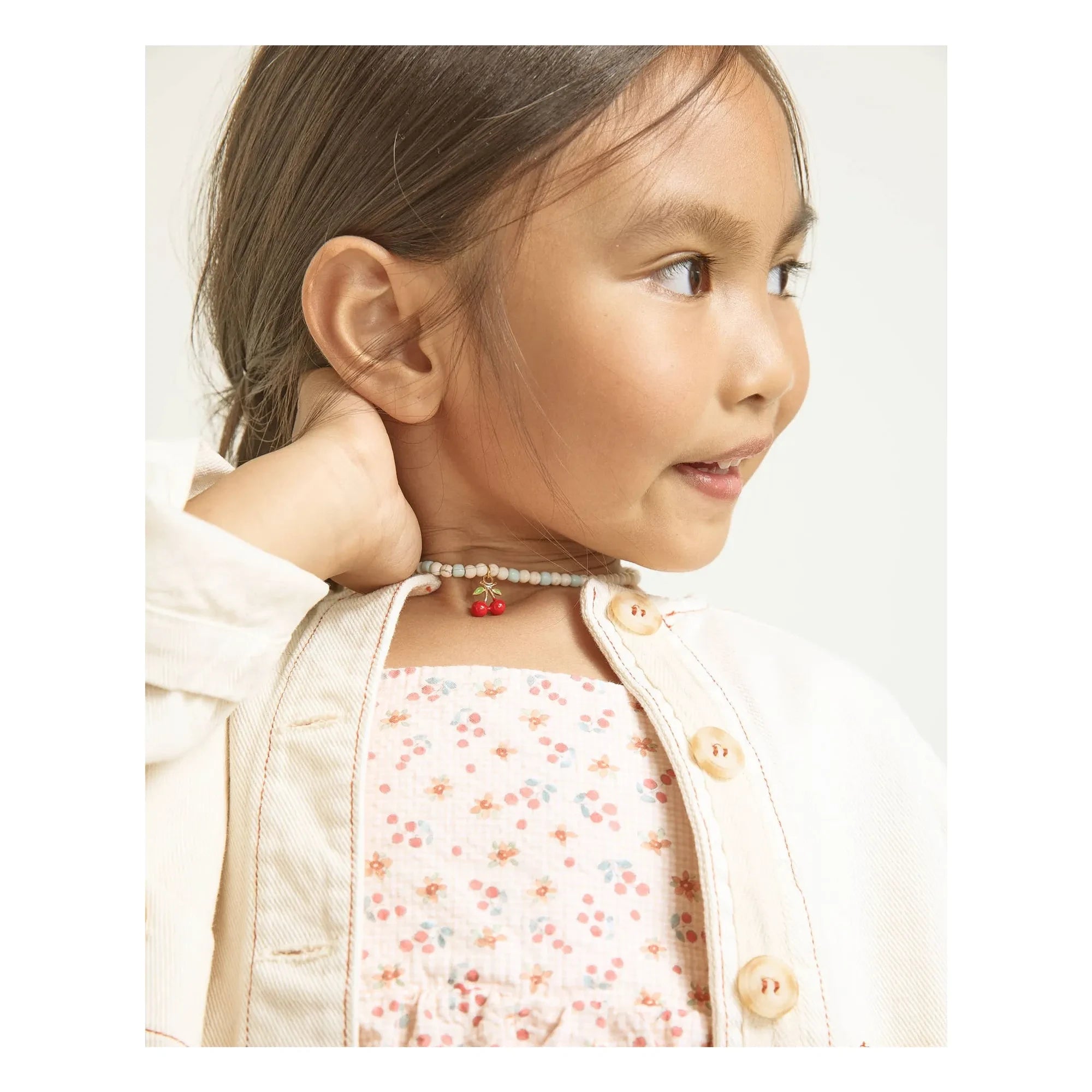 Búho - Collar de cerezas | Rojo cereza