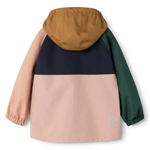 Liewood - Pedia Conjunto de impermeable de fibra reciclada con bloques de color | Rosa