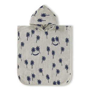 Molo - Palmeras | Toalla de playa con capucha gris