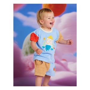 Halcyon Nights - Pantalones cortos Terry star | Azul claro