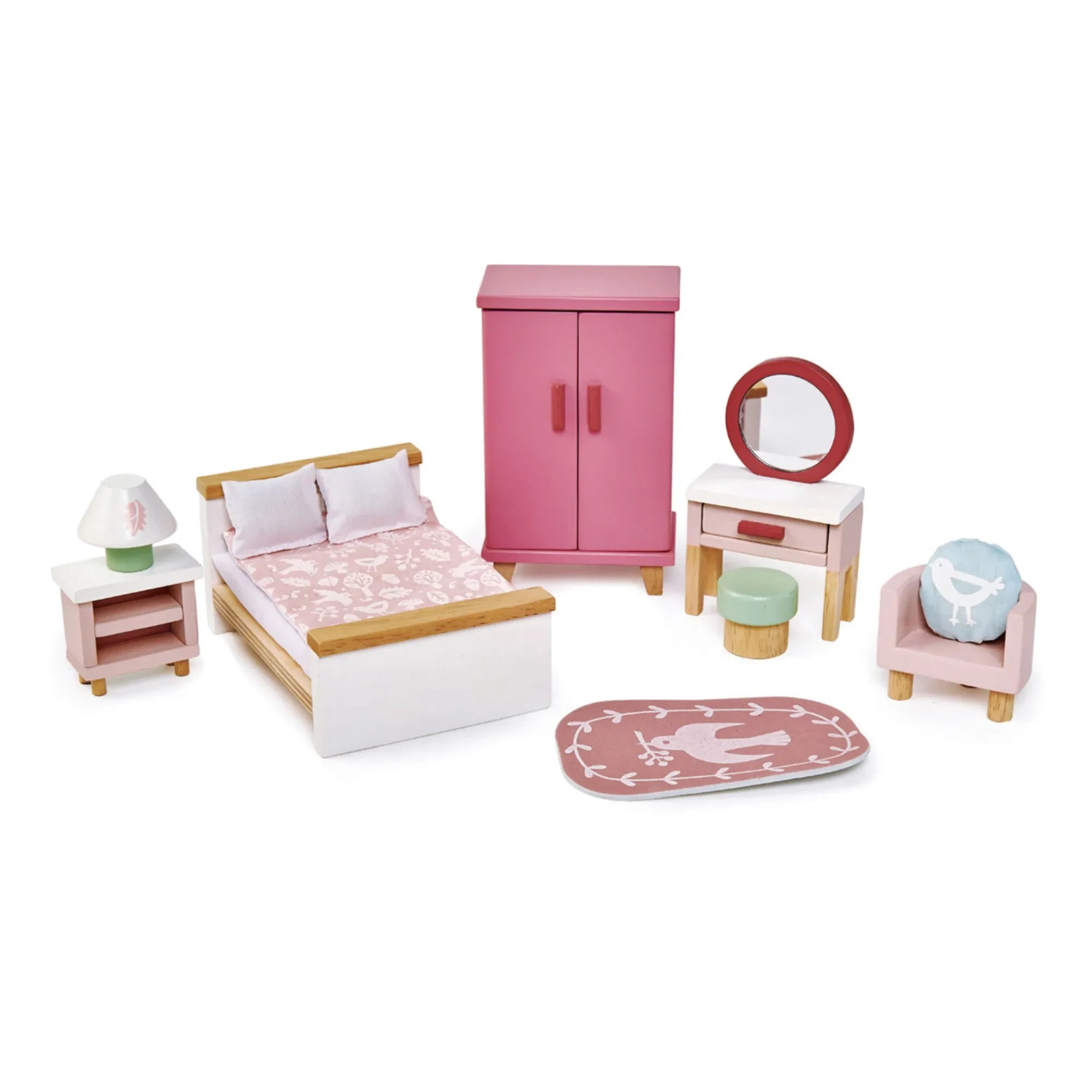 Tender Leaf Toys - Set de Muebles de Dormitorio para Casa de Muñecas