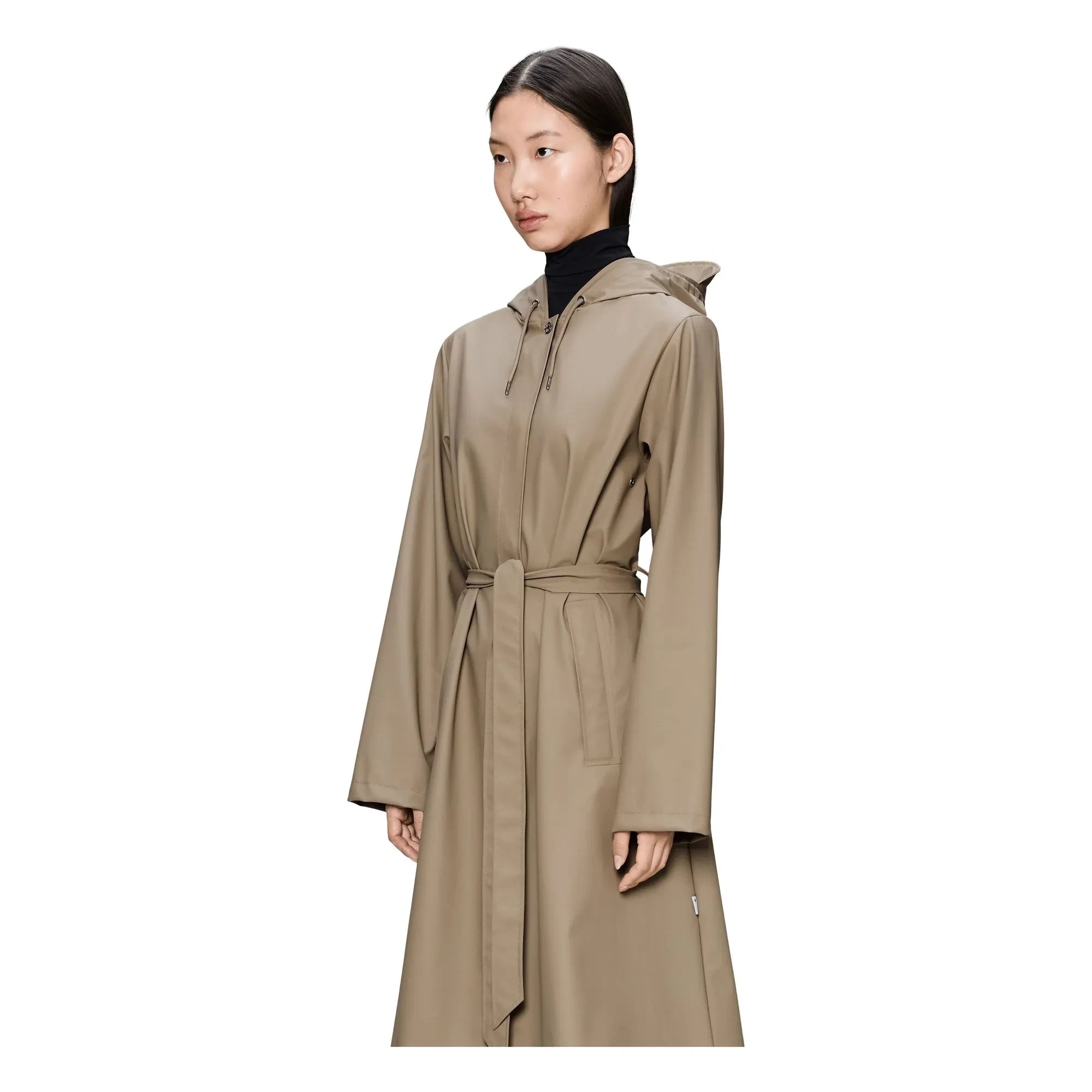 Chaqueta larga Rains A-line W3 | Beige