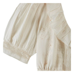 Emile et Ida - Blusa de algodón con volantes | Crema