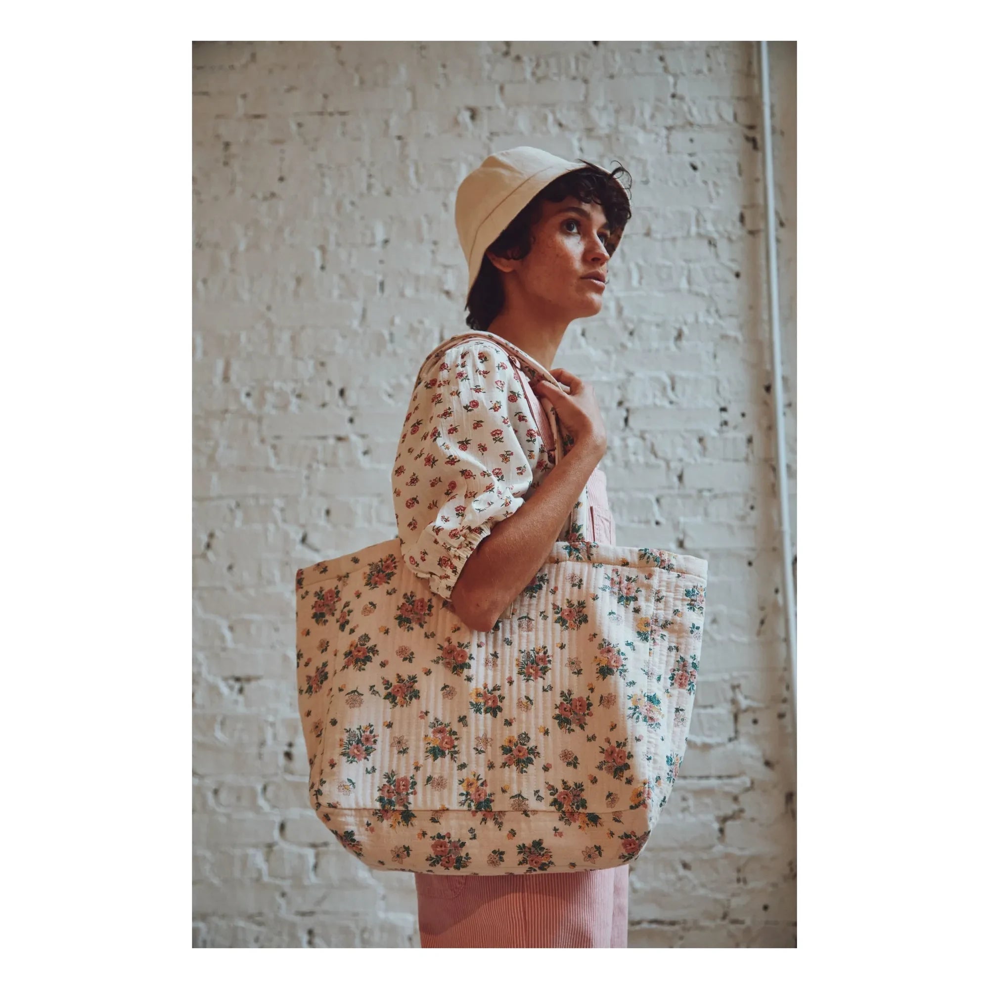 Emile et Ida - Bolso tote reversible | Rosa empolvado