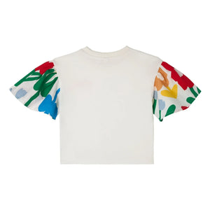 Stella McCartney Kids - Camiseta Stella Fleuri | Marfil