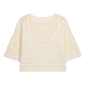 Louise Misha - Top de algodón Eleanor | Crema
