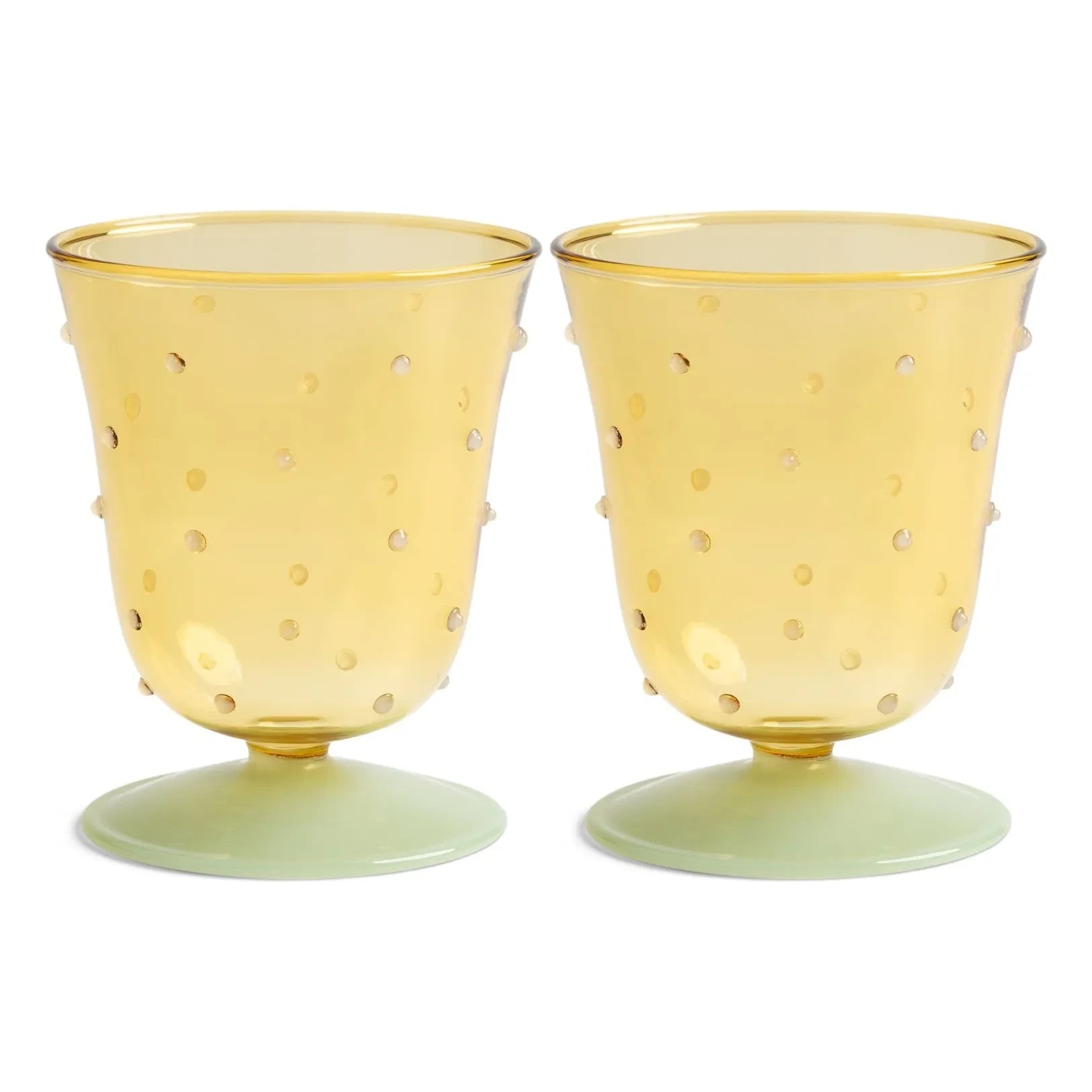 &Klevering - Vasos Dot - Juego de 2 | Amarillo