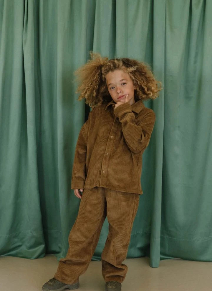 We Are Kids - Johnny Camisa de Terciopelo | Marrón