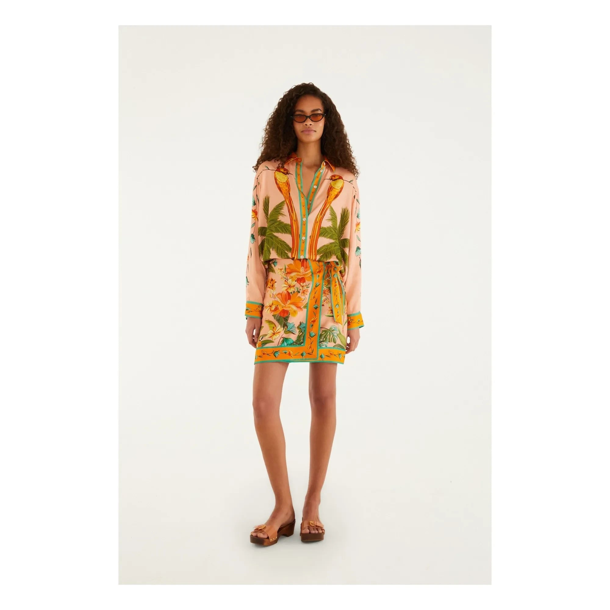 Camiseta Farm Rio - Pájaros | Coral