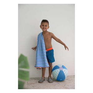 Toalla de playa de microfibra Quut - Circuit | Azul